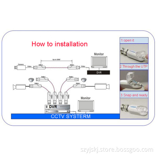 cctv accessories single video balun